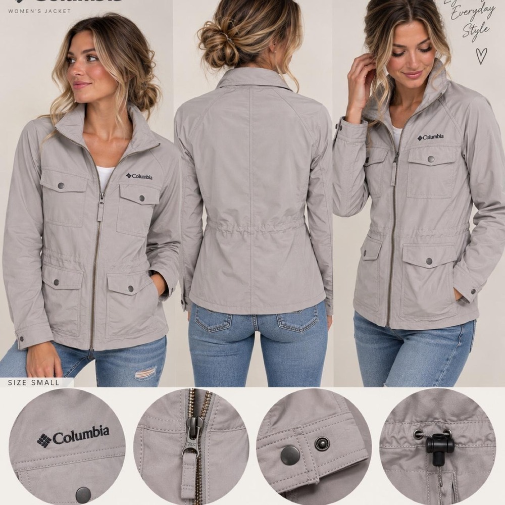 🍂 Columbia Women's Gray Utility Field Jacket Size S